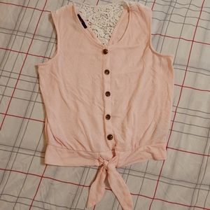 Pink and lace Iz Byer top
